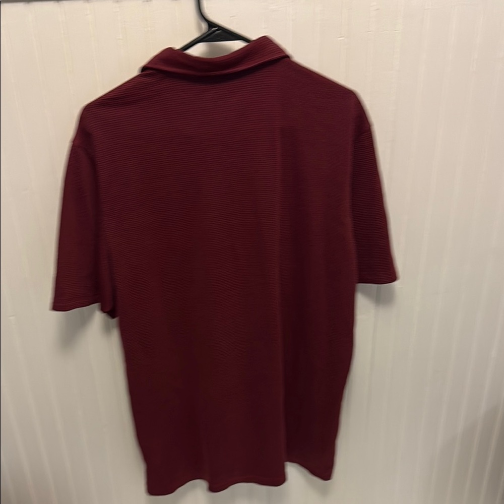 7 Diamonds Red Polo Shirt with Paisley Collar - Picture 4 of 4